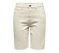 ONLY Onlemily HW Long Shorts RW Ecru Noos Pantalones Cortos, Beige, 26 para Mujer