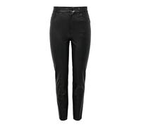 Only Onlemily Hw St Ank Faux Leather Pnt Noos, Pantalón Mujer, Black, S