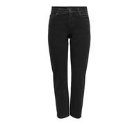 ONLY Onlemily Life HW Str CRP ANK BB Mae034 Pantalones, Black Denim, 32W x 32L para Mujer