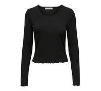 ONLY Onlemma L/S O-Neck Short Top Noos JRS, Negro, M