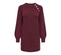 ONLY Onlemma Life LS Button Onec Dress CC KNT, Rojo Oscuro, S