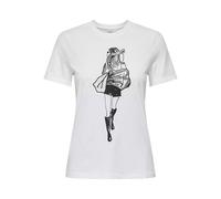 ONLY Onlemma Life Reg S/S Lady Top JRS, Blanco Brillante, L