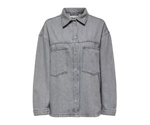ONLY Onlemmie L/S Camiseta Gris DNM Azg Noos, Medium Grey Denim, XL