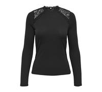 ONLY Onlenea L/S Lace Mix Top Jrs, Negro, L Mujeres