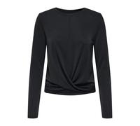 ONLY Onlfree Life L/S Front Drape Top Jrs, Negro, L Mujeres