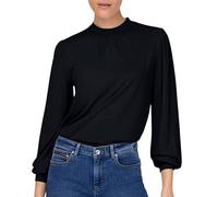 ONLY Onlfree Life L/S Modal Highneck Top Jrs Camisa, Negro, XS para Mujer