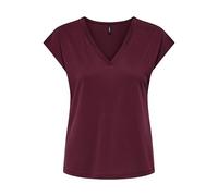 ONLY Onlfree Life S/S Mod.V-Neck Top Jrs Noos, Puerto Tawny, L Mujeres
