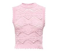 ONLY Onlfrida Life SL Structure Top Ex KNT - Camiseta de Punto para Mujer, Rosa., XXL