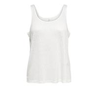 ONLY Onlfrida Tank Topjrs Noos Regular Fit Camiseta sin Mangas para Adolescentes, Blanco, L