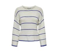 ONLY Onlgeena 7/8 Stripe O-Neck Knt Nca, Cloud Dancer, XS para Mujer