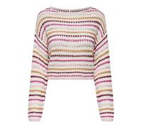 ONLY Onlgeena LS Short Stripe Boatneck CC Knt, Cloud Dancer, S para Mujer