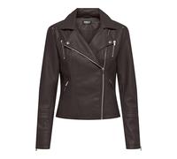 ONLY Onlgemma Faux Leather Biker Otw Noos Chaqueta de Motorista Corta, Pastel de Chocolate, 46 para Mujer