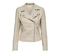 Only Onlgemma Faux Leather Biker Otw Noos Chaqueta, Forro Plateado, 40 FR/ES (38 EU) para Mujer