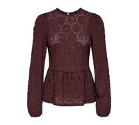 ONLY Onlgiavanna L/S Peplum Top Jrs, Chocolate decadente, L Mujeres