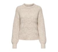 ONLY Jersey con cuello redondo y manga larga. Color Crudo