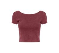 ONLY Onlgilda S/S O-Neck Cropped Top JRS, Ruby Wine, S