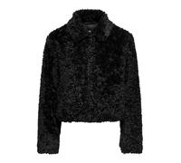 ONLY Onlginny - Chaqueta de peluche para mujer, color negro, talla L, Negro, L