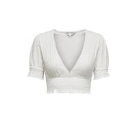 ONLY Onlhannah S/S Smock Top Jrs Noos Camiseta, Blanco, XS para Mujer