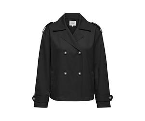 ONLY Onlhannah Short Trenchcoat Otw Trench, Negro, S Mujeres