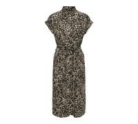 ONLY Onlhannover S/S Shirt Dress Noos Wvn Ropa Diaria Vestido Camisero con Mangas Cortas Cierre De Botones, Negro, 40 Mujeres