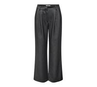 ONLY Onlhattie HW Pleat Mel STR Pant TLR, Gris Oscuro, 38W x 32L