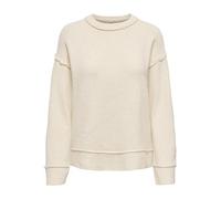 ONLY Onlhazel LS Detail O-Neck BF KNT, Gris Whitecap, M Mujer, Gris Whitecap, M