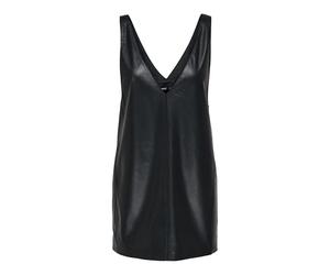 ONLY Onlheidi Faux Leather Spencer Dress Otw, Negro, S Mujeres