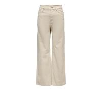 ONLY Onlhope Global Ex HW Wide Cord PNT - Pantalones de Cintura Alta para Mujer, Avena, 40W x 32L