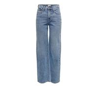 Only ONLHope Life Wide High Waist Jeans - Vaqueros de Corte Ancho para Mujer, Mezclilla De Color Azul Claro, 29W x 32L
