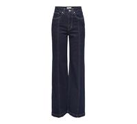 ONLY Onlhope Pantalones Vaqueros de Corte Ancho para Mujer, Cintura Muy Alta, Corte de Pierna Ancha, Dark Azul Denim, 32W / 32L