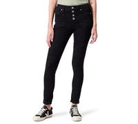 ONLY Onlhush Mid Waist SK Poc Biker PIM Dnm Vaqueros de Cintura Media, Negro Lavado, XL x 32L para Mujer