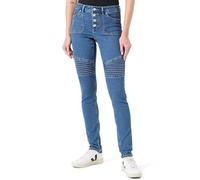 ONLY Onlhush Mid Waist SK Poc Biker PIM Dnm Vaqueros de Cintura, Medio De Mezclilla Azul, MW x 30L para Mujer