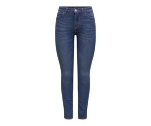 ONLY Onlhush Mid Waist SK RW ANK Dnm Vaqueros de Cintura Media, Dark Azul Denim, MW x 32L para Mujer