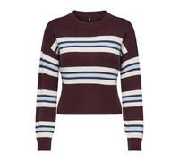ONLY Onlibi LS Stripe O-Neck CC Knt, Chocolate decadente, XL para Mujer