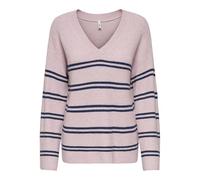 ONLY Onlibi LS Stripe V-Neck CC Knt, Burnished Lilac, XS para Mujer