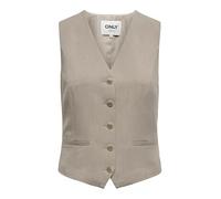 ONLY Onliris-Hattie Waistcoat TLR Chaleco, Gris Topo. Detalles: Mezcla, 38 Mujeres
