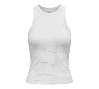 ONLY Onlisla S/L O-Neck Coated Top Jrs, Blanco Brillante, M Mujeres