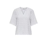 ONLY Onlivana Life 34 Dobby V-Neck Top WVN CS, Blanco Brillante, XS
