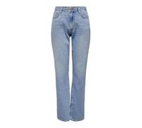 ONLY ONLJACI MW Straight DNM CRO158 Noos Jeans, Light Blue Denim, 29W / 32L para Mujer