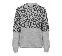 Only Onljade Animal LS O-Neck KNT Noos para Mujer, Mezcla de Gris Claro, Talla S, Mezcla de Gris Claro, S