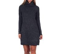 ONLY Onljana L/s Cowlneck Dress Wool Knt, Vestido Mujer, Gris (Dark Grey Melange Dark Melange), 38 (Talla del Fabricante: Small)