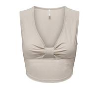 ONLY ONLJANY S/L Twist Top JRS Camiseta sin Mangas, Grau, Mujer