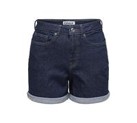 Only Onljosephine Stretch Shorts Dnm Azg Noos Pantalones Cortos Vaqueros con Ajuste Normal Y Trabillas, Dark Azul Denim, M para Mujer