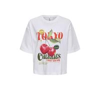 ONLY Onljossi S/S Life O-Neck Top Box Jrs, Color Blanco, XS Mujeres