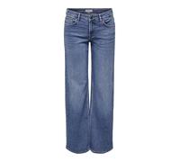 ONLY Onljudy LW Wide Leg Dnm Tai Jeans, Medio De Mezclilla Azul, 29W x 32L para Mujer