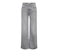 Only Onljuicy HW Wide Leg Rea707 DNM Noos, Medium Grey Denim, 32W x 30L