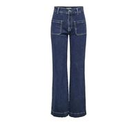 ONLY Onljuicy HW Wide Pocket Dnm Jeans CRO, Dark Azul Denim, 28W x 32L para Mujer