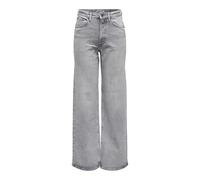 ONLY Onljuicy HW Wide Rhinestone Rea707 Dnm, Medium Grey Denim, 26W / 32L Mujeres