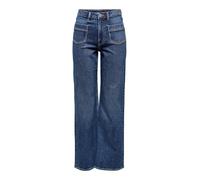 ONLY Onljuicy Life HW Wide Pocket DNM 521Noos, Dark Medium Blue Denim, 28W x 32L