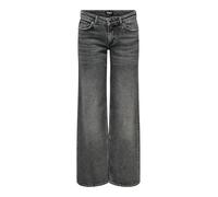 ONLY Onljuicy LW Wide Dnm Dot890 Noos Vaqueros de Corte Ancho, Dark Grey Denim, 27W x 34L Mujeres